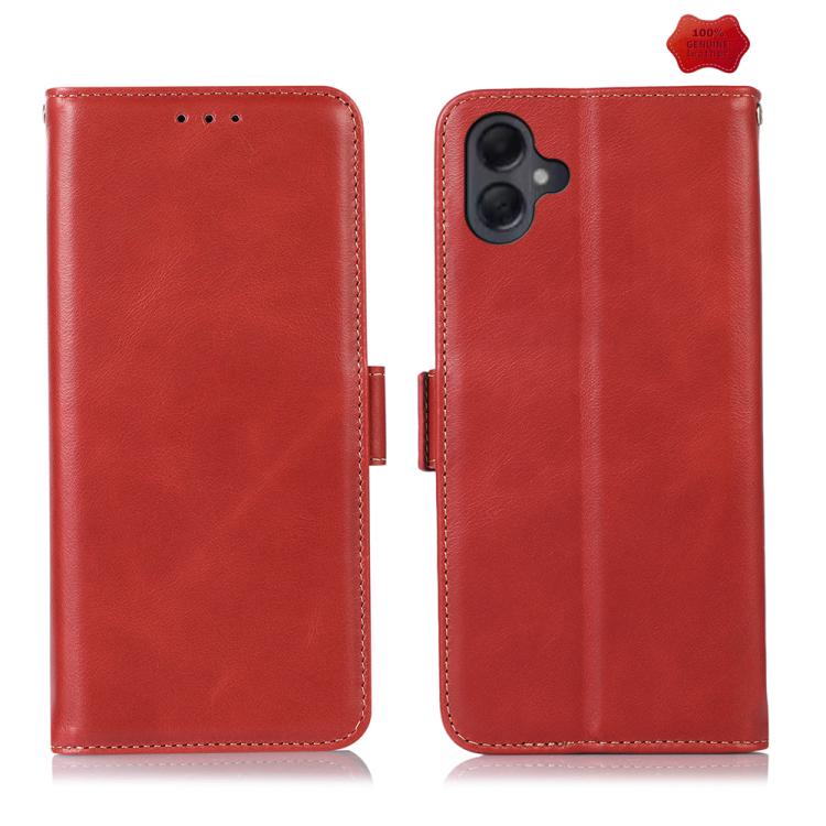 Custodia magnetica per telefono in vera pelle con texture Crazy Horse RFID, For Samsung Galaxy A07 5G/A08 5G, For Samsung Galaxy A17 5G/A18 5G, For Samsung Galaxy A57 5G, For Samsung Galaxy A37 5G, For Samsung Galaxy A27 5G, For Samsung Galaxy A56 5G