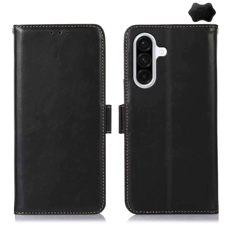 Custodia magnetica per telefono in vera pelle con texture Crazy Horse RFID, For Samsung Galaxy A07 5G/A08 5G, For Samsung Galaxy A17 5G/A18 5G, For Samsung Galaxy A57 5G, For Samsung Galaxy A37 5G, For Samsung Galaxy A27 5G, For Samsung Galaxy A56 5G