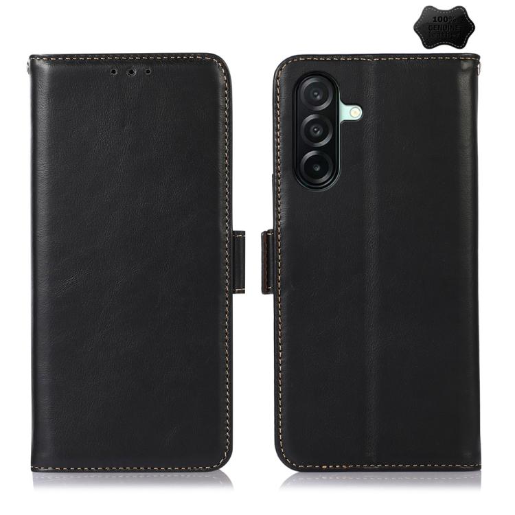 Custodia magnetica per telefono in vera pelle con texture Crazy Horse RFID, For Samsung Galaxy A07 5G/A08 5G, For Samsung Galaxy A17 5G/A18 5G, For Samsung Galaxy A57 5G, For Samsung Galaxy A37 5G, For Samsung Galaxy A27 5G, For Samsung Galaxy A56 5G