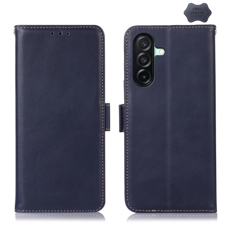 Custodia magnetica per telefono in vera pelle con texture Crazy Horse RFID, For Samsung Galaxy A07 5G/A08 5G, For Samsung Galaxy A17 5G/A18 5G, For Samsung Galaxy A57 5G, For Samsung Galaxy A37 5G, For Samsung Galaxy A27 5G, For Samsung Galaxy A56 5G