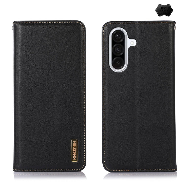 Custodia per telefono in pelle di vacchetta con strato superiore in nappa KHAZNEH, For Samsung Galaxy A26 5G, For Samsung Galaxy A36, For Samsung Galaxy A06 4G