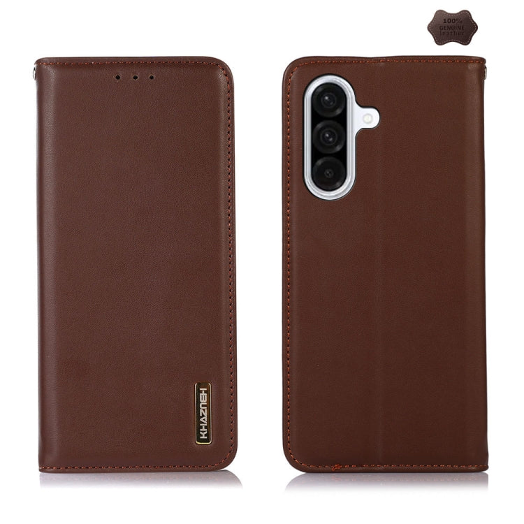 Custodia per telefono in pelle di vacchetta con strato superiore in nappa KHAZNEH, For Samsung Galaxy A26 5G, For Samsung Galaxy A36, For Samsung Galaxy A06 4G