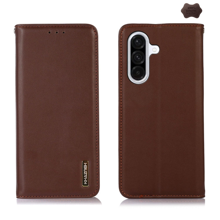 Custodia per telefono in pelle di vacchetta con strato superiore in nappa KHAZNEH, For Samsung Galaxy A07 5G/A08 5G, For Samsung Galaxy A17 5G/A18 5G, For Samsung Galaxy A57 5G, For Samsung Galaxy A37 5G, For Samsung Galaxy A27 5G                      ...