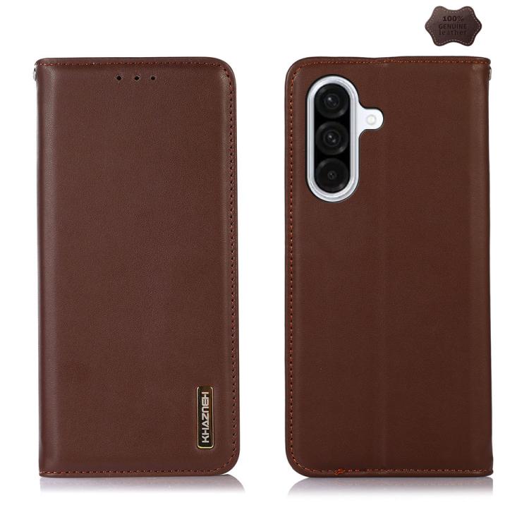 Custodia per telefono in pelle di vacchetta con strato superiore in nappa KHAZNEH, For Samsung Galaxy A07 5G/A08 5G, For Samsung Galaxy A17 5G/A18 5G, For Samsung Galaxy A57 5G, For Samsung Galaxy A37 5G, For Samsung Galaxy A27 5G                      ...