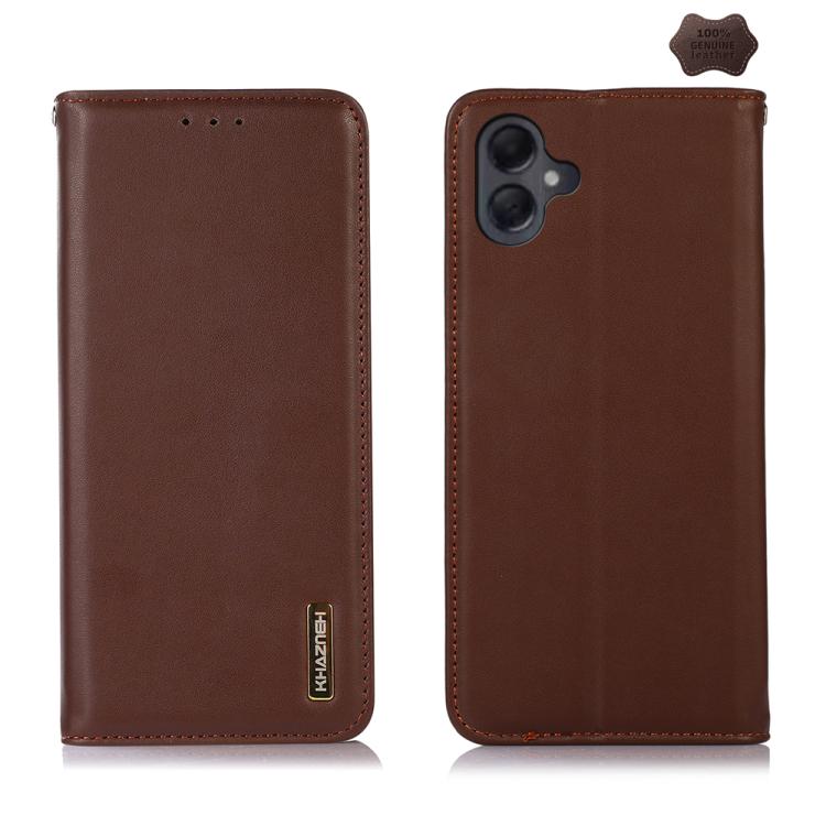 Custodia per telefono in pelle di vacchetta con strato superiore in nappa KHAZNEH, For Samsung Galaxy A07 5G/A08 5G, For Samsung Galaxy A17 5G/A18 5G, For Samsung Galaxy A57 5G, For Samsung Galaxy A37 5G, For Samsung Galaxy A27 5G                      ...