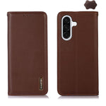 Custodia per telefono in pelle di vacchetta con strato superiore in nappa KHAZNEH, For Samsung Galaxy A07 5G/A08 5G, For Samsung Galaxy A17 5G/A18 5G, For Samsung Galaxy A57 5G, For Samsung Galaxy A37 5G, For Samsung Galaxy A27 5G                      ...