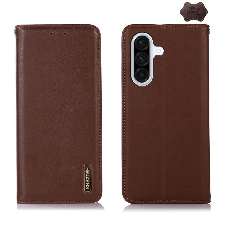 Custodia per telefono in pelle di vacchetta con strato superiore in nappa KHAZNEH, For Samsung Galaxy A07 5G/A08 5G, For Samsung Galaxy A17 5G/A18 5G, For Samsung Galaxy A57 5G, For Samsung Galaxy A37 5G, For Samsung Galaxy A27 5G                      ...