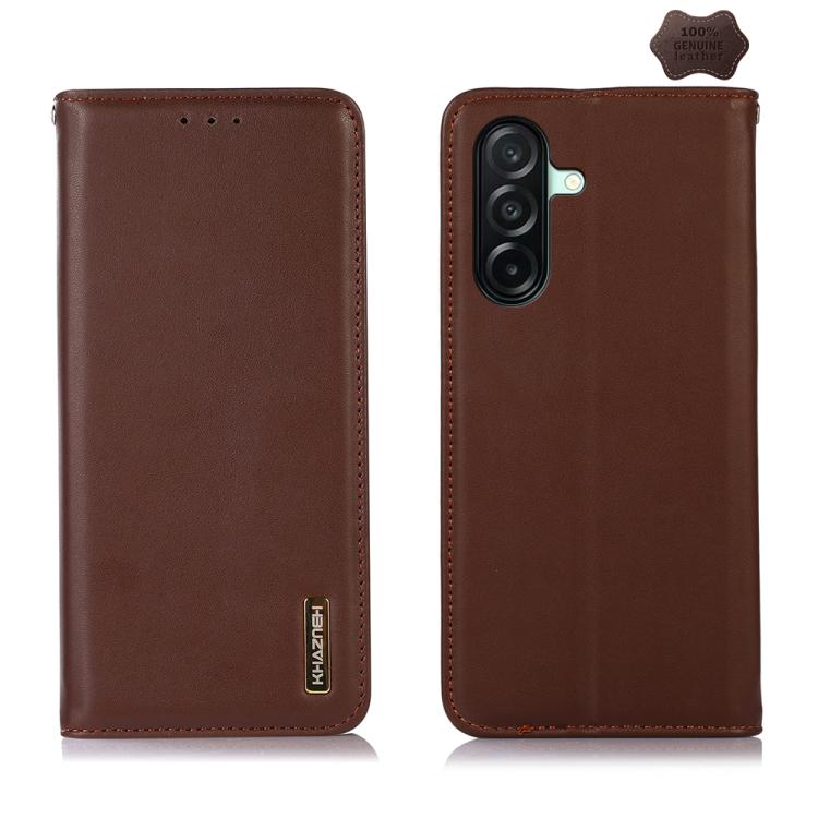 Custodia per telefono in pelle di vacchetta con strato superiore in nappa KHAZNEH, For Samsung Galaxy A07 5G/A08 5G, For Samsung Galaxy A17 5G/A18 5G, For Samsung Galaxy A57 5G, For Samsung Galaxy A37 5G, For Samsung Galaxy A27 5G                      ...