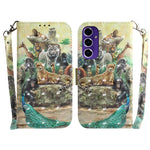 Custodia per telefono in pelle con flip orizzontale colorata 3D, For Galaxy A16 5G