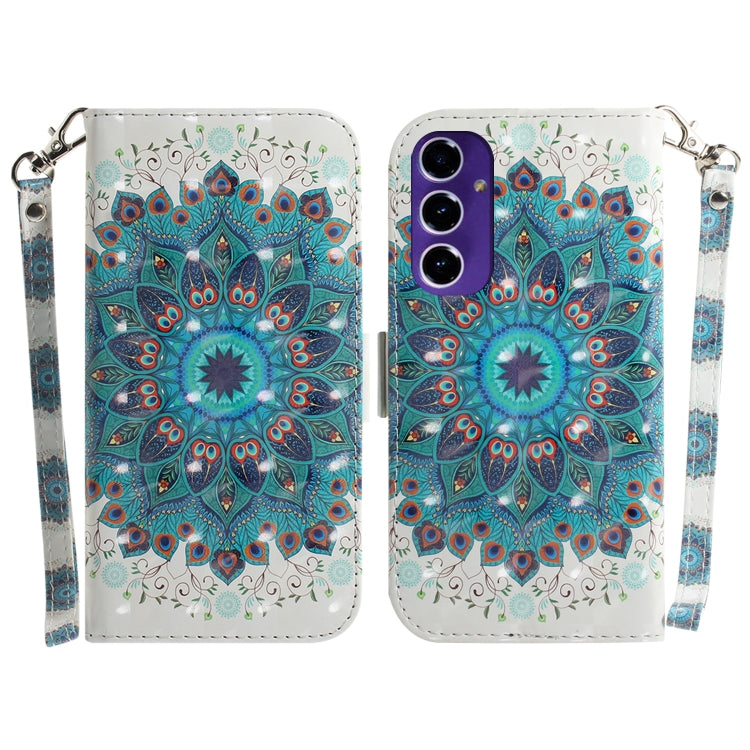 Custodia per telefono in pelle con flip orizzontale colorata 3D, For Galaxy A16 5G