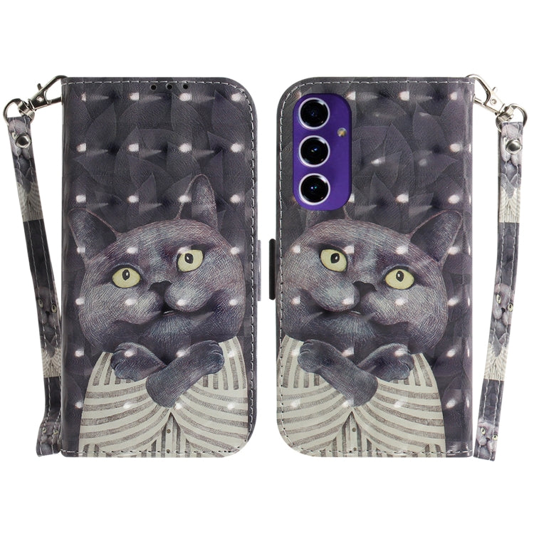 Custodia per telefono in pelle con flip orizzontale colorata 3D, For Galaxy A16 5G
