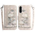 Custodia per telefono in pelle con flip orizzontale colorata 3D, For Galaxy A36 5G / A56 5G, For Galaxy A26 5G