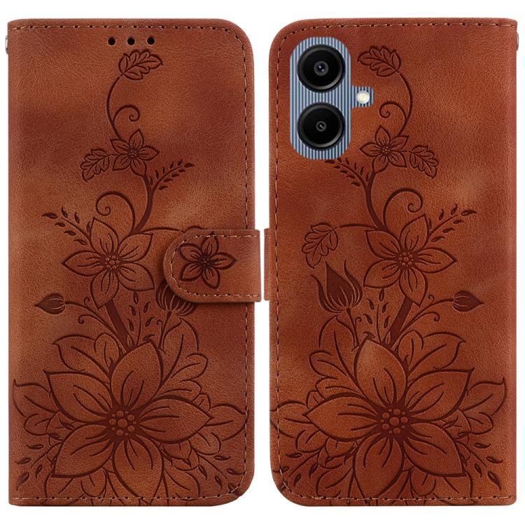 Custodia per telefono in pelle goffrata Lily, For Galaxy A57 5G, For Galaxy A37 5G / A36 5G, For Galaxy A27 5G, For Galaxy A07 4G / A06 4G / 5G