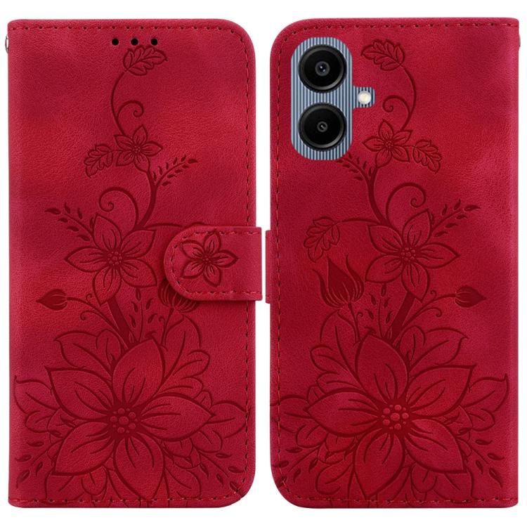 Custodia per telefono in pelle goffrata Lily, For Galaxy A57 5G, For Galaxy A37 5G / A36 5G, For Galaxy A27 5G, For Galaxy A07 4G / A06 4G / 5G