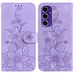 Custodia per telefono in pelle goffrata Lily, For Galaxy A36 5G / A56 5G, For Galaxy A26 5G, For Galaxy A16 5G, For Galaxy A25 5G / A25e JP Edition