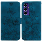 Custodia per telefono in pelle goffrata Lily, For Galaxy A36 5G / A56 5G, For Galaxy A26 5G, For Galaxy A16 5G, For Galaxy A25 5G / A25e JP Edition