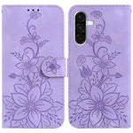 Custodia per telefono in pelle goffrata Lily, For Galaxy A36 5G / A56 5G, For Galaxy A26 5G, For Galaxy A16 5G, For Galaxy A25 5G / A25e JP Edition