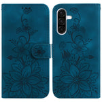 Custodia per telefono in pelle goffrata Lily, For Galaxy A36 5G / A56 5G, For Galaxy A26 5G, For Galaxy A16 5G, For Galaxy A25 5G / A25e JP Edition