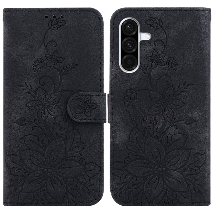 Custodia per telefono in pelle goffrata Lily, For Galaxy A36 5G / A56 5G, For Galaxy A26 5G, For Galaxy A16 5G, For Galaxy A25 5G / A25e JP Edition