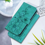 Custodia per telefono in pelle goffrata Lily, For Galaxy A36 5G / A56 5G, For Galaxy A26 5G, For Galaxy A16 5G, For Galaxy A25 5G / A25e JP Edition
