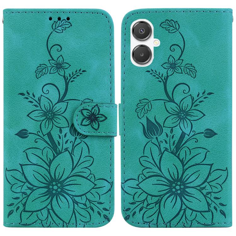 Custodia per telefono in pelle goffrata Lily, For Galaxy A36 5G / A56 5G, For Galaxy A26 5G, For Galaxy A16 5G, For Galaxy A25 5G / A25e JP Edition