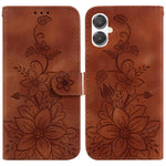 Custodia per telefono in pelle goffrata Lily, For Galaxy A36 5G / A56 5G, For Galaxy A26 5G, For Galaxy A16 5G, For Galaxy A25 5G / A25e JP Edition