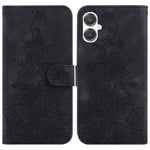 Custodia per telefono in pelle goffrata Lily, For Galaxy A36 5G / A56 5G, For Galaxy A26 5G, For Galaxy A16 5G, For Galaxy A25 5G / A25e JP Edition