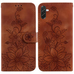 Custodia per telefono in pelle goffrata Lily, For Galaxy A57 5G, For Galaxy A37 5G / A36 5G, For Galaxy A27 5G, For Galaxy A07 4G / A06 4G / 5G