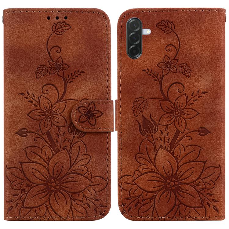 Custodia per telefono in pelle goffrata Lily, For Galaxy A57 5G, For Galaxy A37 5G / A36 5G, For Galaxy A27 5G, For Galaxy A07 4G / A06 4G / 5G