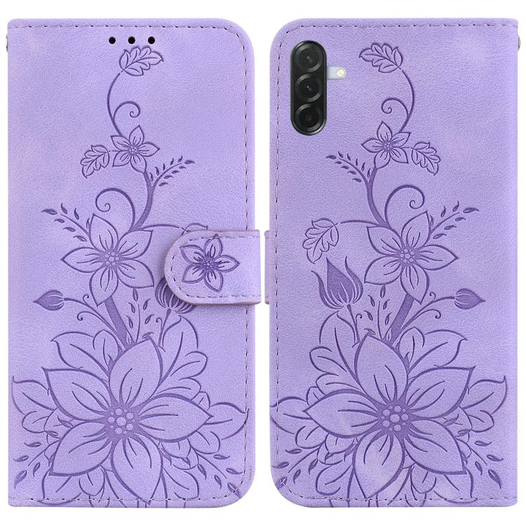 Custodia per telefono in pelle goffrata Lily, For Galaxy A57 5G, For Galaxy A37 5G / A36 5G, For Galaxy A27 5G, For Galaxy A07 4G / A06 4G / 5G