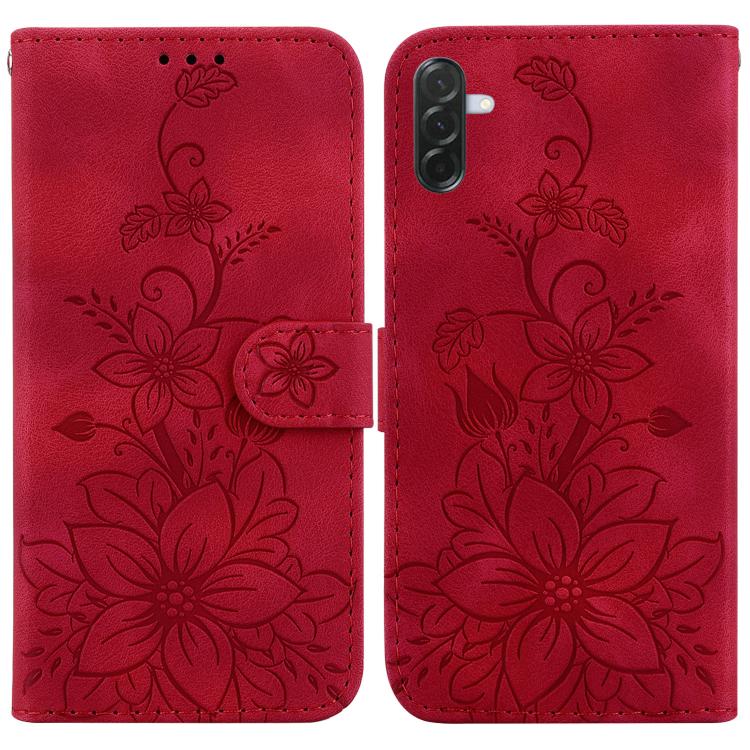 Custodia per telefono in pelle goffrata Lily, For Galaxy A57 5G, For Galaxy A37 5G / A36 5G, For Galaxy A27 5G, For Galaxy A07 4G / A06 4G / 5G