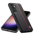 LC.IMEEKE 3 in 1 Custodia antiurto per telefono con texture in fibra di carbonio, For Galaxy S26 FE 5G, For Samsung Galaxy S26+ 5G, For Samsung Galaxy S26 Ultra 5G, For Samsung Galaxy S26 5G, For Samsung Galaxy S25 5G, For Samsung Galaxy S25+ 5G       ...