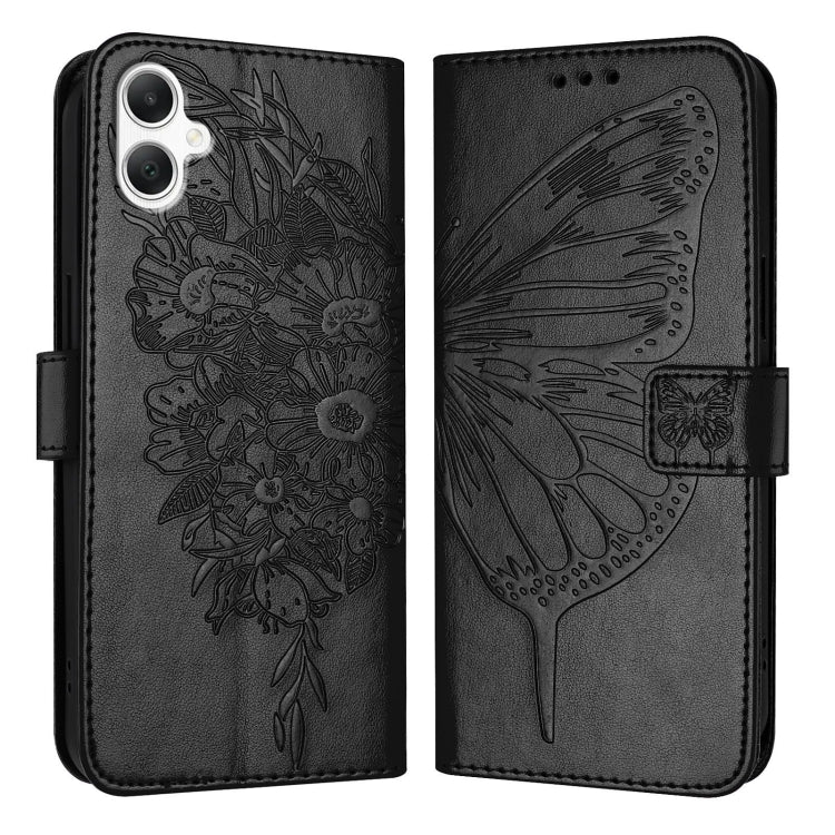Custodia per telefono in pelle con farfalla in rilievo, For Samsung Galaxy A06 4G