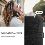 Custodia per telefono in pelle con farfalla in rilievo, For Samsung Galaxy A06 4G