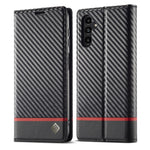 Custodia per telefono in pelle e fibra di carbonio LC.IMEEKE, For Galaxy S26 FE 5G, For Samsung Galaxy S26+ 5G, For Samsung Galaxy S26 Ultra 5G, For Samsung Galaxy S26 5G, For Samsung Galaxy S25 Edge 5G, For Samsung Galaxy S25 5G                       ...