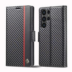 Custodia per telefono in pelle e fibra di carbonio LC.IMEEKE, For Galaxy S26 FE 5G, For Samsung Galaxy S26+ 5G, For Samsung Galaxy S26 Ultra 5G, For Samsung Galaxy S26 5G, For Samsung Galaxy S25 Edge 5G, For Samsung Galaxy S25 5G                       ...