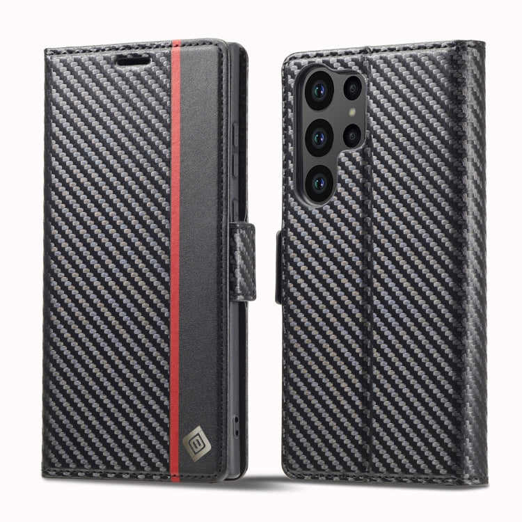 Custodia per telefono in pelle e fibra di carbonio LC.IMEEKE, For Galaxy S26 FE 5G, For Samsung Galaxy S26+ 5G, For Samsung Galaxy S26 Ultra 5G, For Samsung Galaxy S26 5G, For Samsung Galaxy S25 Edge 5G, For Samsung Galaxy S25 5G                       ...
