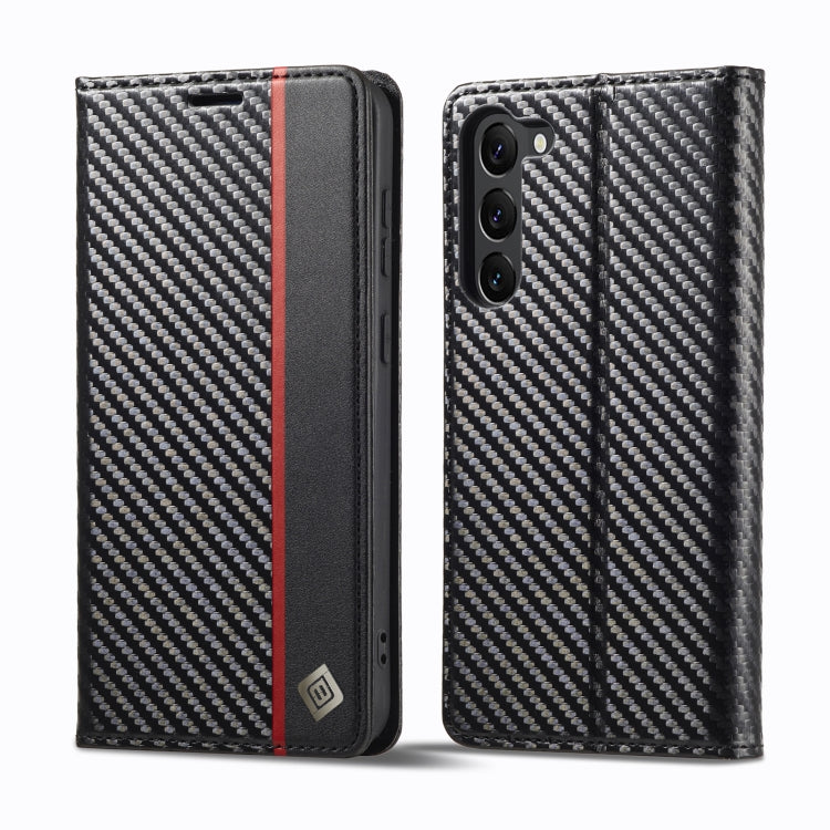 Custodia per telefono in pelle e fibra di carbonio LC.IMEEKE, For Galaxy S26 FE 5G, For Samsung Galaxy S26+ 5G, For Samsung Galaxy S26 Ultra 5G, For Samsung Galaxy S26 5G, For Samsung Galaxy S25 Edge 5G, For Samsung Galaxy S25 5G                       ...