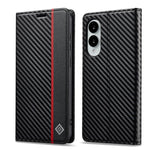 Custodia per telefono in pelle e fibra di carbonio LC.IMEEKE, For Galaxy S26 FE 5G, For Samsung Galaxy S26+ 5G, For Samsung Galaxy S26 Ultra 5G, For Samsung Galaxy S26 5G, For Samsung Galaxy S25 Edge 5G, For Samsung Galaxy S25 5G                       ...
