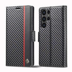Custodia per telefono in pelle e fibra di carbonio LC.IMEEKE, For Galaxy S26 FE 5G, For Samsung Galaxy S26+ 5G, For Samsung Galaxy S26 Ultra 5G, For Samsung Galaxy S26 5G, For Samsung Galaxy S25 Edge 5G, For Samsung Galaxy S25 5G                       ...