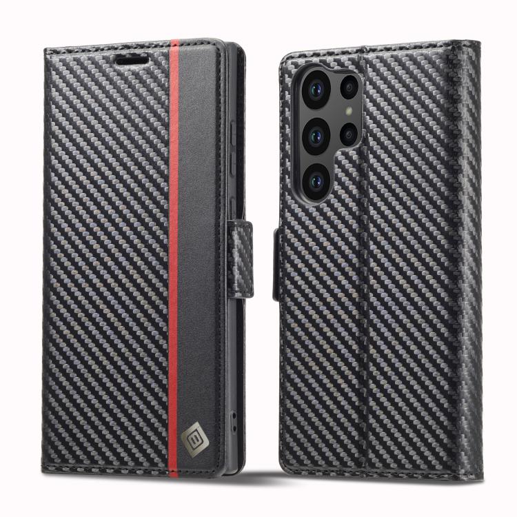 Custodia per telefono in pelle e fibra di carbonio LC.IMEEKE, For Galaxy S26 FE 5G, For Samsung Galaxy S26+ 5G, For Samsung Galaxy S26 Ultra 5G, For Samsung Galaxy S26 5G, For Samsung Galaxy S25 Edge 5G, For Samsung Galaxy S25 5G                       ...