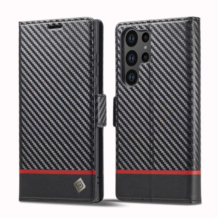 Custodia per telefono in pelle e fibra di carbonio LC.IMEEKE, For Galaxy S26 FE 5G, For Samsung Galaxy S26+ 5G, For Samsung Galaxy S26 Ultra 5G, For Samsung Galaxy S26 5G, For Samsung Galaxy S25 Edge 5G, For Samsung Galaxy S25 5G                       ...