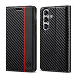 Custodia per telefono in pelle e fibra di carbonio LC.IMEEKE, For Galaxy S26 FE 5G, For Samsung Galaxy S26+ 5G, For Samsung Galaxy S26 Ultra 5G, For Samsung Galaxy S26 5G, For Samsung Galaxy S25 Edge 5G, For Samsung Galaxy S25 5G                       ...