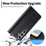Custodia per telefono in pelle e fibra di carbonio LC.IMEEKE, For Galaxy S26 FE 5G, For Samsung Galaxy S26+ 5G, For Samsung Galaxy S26 Ultra 5G, For Samsung Galaxy S26 5G, For Samsung Galaxy S25 Edge 5G, For Samsung Galaxy S25 5G                       ...