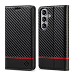 Custodia per telefono in pelle e fibra di carbonio LC.IMEEKE, For Galaxy S26 FE 5G, For Samsung Galaxy S26+ 5G, For Samsung Galaxy S26 Ultra 5G, For Samsung Galaxy S26 5G, For Samsung Galaxy S25 Edge 5G, For Samsung Galaxy S25 5G                       ...