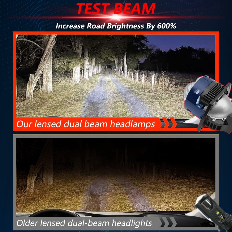 T05 Coppia 3 pollici Bifocale per auto Luce diretta Sorgente LED Lente Faro, Guida a sinistra, T05