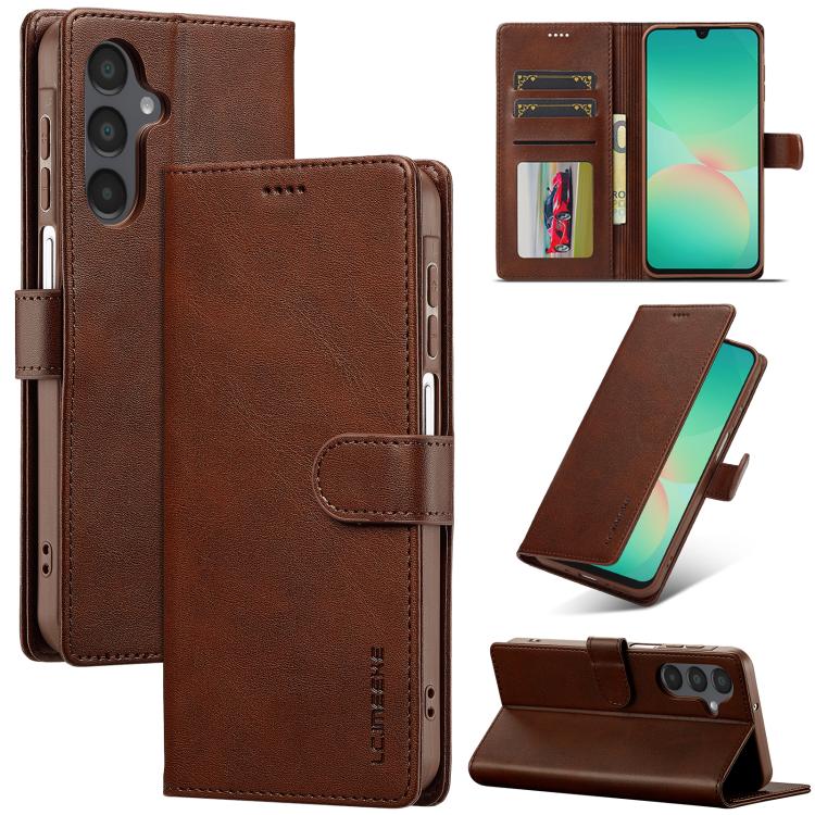 LC.IMEEKE Custodia per telefono in pelle di vitello, For Samsung Galaxy S25 FE 5G, For Samsung Galaxy S25 Edge 5G, For Samsung Galaxy S25 5G, For Samsung Galaxy S25+ 5G