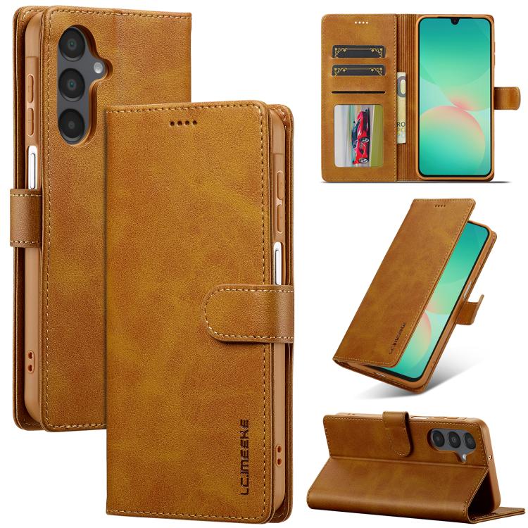 LC.IMEEKE Custodia per telefono in pelle di vitello, For Samsung Galaxy S25 FE 5G, For Samsung Galaxy S25 Edge 5G, For Samsung Galaxy S25 5G, For Samsung Galaxy S25+ 5G