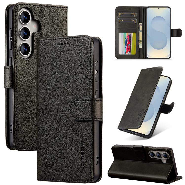 LC.IMEEKE Custodia per telefono in pelle di vitello, For Galaxy S26 FE 5G, For Samsung Galaxy S26+ 5G, For Samsung Galaxy S26 Ultra 5G, For Samsung Galaxy S26 5G