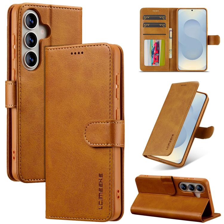 LC.IMEEKE Custodia per telefono in pelle di vitello, For Galaxy S26 FE 5G, For Samsung Galaxy S26+ 5G, For Samsung Galaxy S26 Ultra 5G, For Samsung Galaxy S26 5G